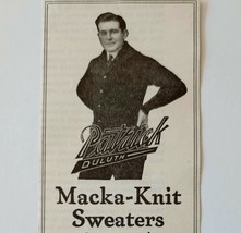 1917 Patrick Duluth Macka Knit Sweaters Advertisement Woolen Mill LGADYC4 - £7.85 GBP