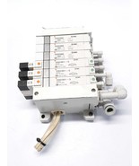 SMC (3) VQ2301-5 (3) VVQ2000-10A-1 Solenoid Valve 6 Stations Manifold  - $955.51 MXN