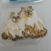 Persian Cat Embroidery Iron On Sew On Applique Patch 4&quot; x 3&quot; Kitten New Sealed - £4.77 GBP