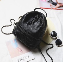 ANAWISHARE Women Leather Backpacks Daily Backpacks Black Small Backpacks For Tee - £29.49 GBP