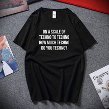 Techno Slogan Printed Mens T-Shirt Funny Music Club Top Dance Rave Tee Summer Fa - £68.40 GBP