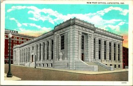 New United States Post Office Building Lafayette Indiana IN UNP WB Postcard T17 - £2.21 GBP