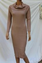 Nwt Womens Bodycon Knit Midi Dress Cara Santana X Apt. 9 Size Large Champagne - $20.00