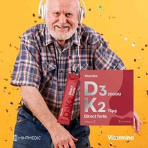 2X Vitamin D3 2000IU K2 75Mg Direct Forte - $28.12