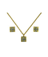 Tory Burch Womens 63899 Vintage Gold Tone T-Logo Earrings Necklace Set 8... - £106.67 GBP