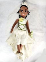 20&quot; Disney Tiana Bride Doll Store Princess &amp; The Frog Plush Wedding Dress Veil  - £19.95 GBP