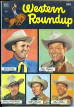 Western Roundup #1 1952-Dell-1st issue-Roy Rogers-Rex Allen-Bill Elliott-VG - £157.40 GBP