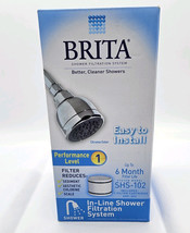 Brita Shower Filter Showerhead In Line Filtration System Chrome SHS102 New - $633.57 MXN