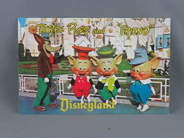 Vintage Postcard - Three Little Pigs and Friend - Walt Disney Productions - £11.79 GBP