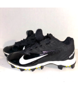 Nike Baseball Cleats Vapor Boys  1Y Youth Black White Traction Stability - $14.00