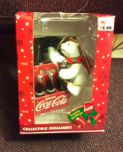 Trevco Coca-Cola Polar Bear W/Six Pack of Coke Ornament - $30.68