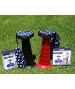 2pc 20&quot; Tall Collapsible Black Red Camping Park Fishing Camping Gardenin... - £34.25 GBP