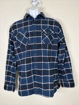 Jachs Mfg Heritage Flannel Men Size S Blue Check Plaid Button Up Shirt - £6.71 GBP
