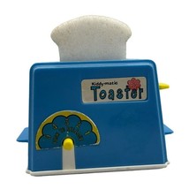 Vintage Chilton Kiddy-Matic Toaster Motorized Blue &amp; Yellow 2 Pieces Toa... - £9.72 GBP