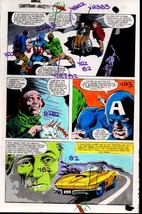 1981 Gene Colan Captain America Marvel Comics original color guide art page 31 - $65.28