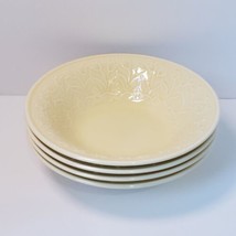 Block Whisper by Gear 1998 Yellow Tulips 6.75&quot; Soup Cereal Bowl Set of 4 - £25.14 GBP