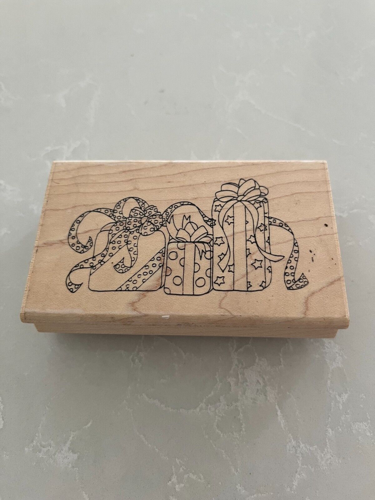 11 NEW  MOUNTED WOOD RUBBER  CRAFT GIFT BOX STAMPS YOUR CHOICE BUY MORE & SAVE! Item image 6