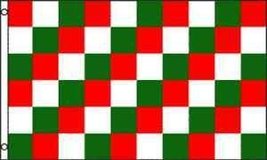 3X5 Checkered Checker Red White Green Flag 3&#39;X5&#39; Brass Grommets Nylon - £4.65 GBP