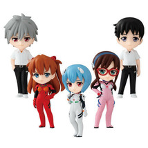 Evangelion Primostyle Mini Figure Collection Set Rei Asuka Mari Shinji Kaworu - £56.80 GBP
