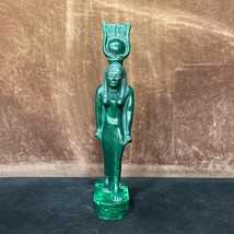 Rare Green stone Hathor Statue, Egyptian Goddes Hathor Figurine , Antique Carved - $159.00