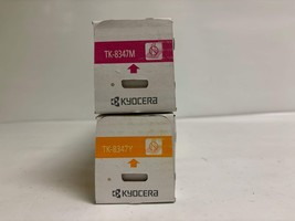 2 New OEM Kyocera TASKalfa 2552ci,2553ci Magenta &amp; Yellow Toners TK-8347 - €129,77 EUR