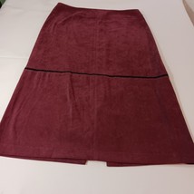 Norton McNaughton Women's Red Back Zip & Slit Pull-On Stretch Skirt Size 18 image 8