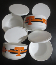 Set of 4 University of Tennessee Plastic Covered Bowls 4.5&quot; Diameter 2.2... - £5.81 GBP