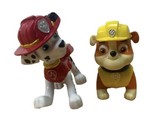Paw Patrol Action Figures 2 Pc Lot  2”- 2.5” Tall  Marshall  Rubble Cake... - $7.76