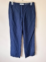 Brax Feel Good 100% Linen Straight Pants Men&#39;s navy blue size 31/32 - £35.76 GBP