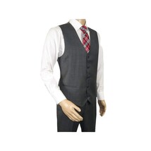 Men Suit BERLUSCONI Turkey 100% Italian Wool Super 180's 3pc Vested #Ber12 Gray image 8