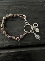 “Chocolate Surprise” Pearl and Leather Bracelet Made In USA Free Shipping! - £27.45 GBP