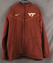 EUC Virginia Tech VT Hokies Logo NIKE Fleece Jacket Maroon Outerwear Ladies XL - £24.04 GBP