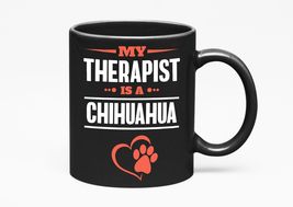 Make Your Mark Design Chihuahua Therapist White Ceramic, Black 11oz Ceramic Mug - £17.39 GBP+