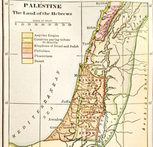 1929 Map Palestine Land Of Hebrews History Of Europe Book Print Antique ... - $386.56 MXN
