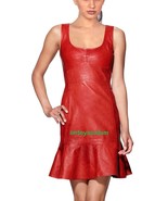 Dress Leather Mini Bodycon Red Party Womens Wet Women Clubwear Short Sle... - $149.00