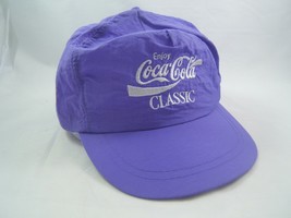 Vintage Enjoy Coca Cola Classic Hat Purple Coke Snapback Baseball Cap - £42.00 GBP