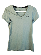 Nike Pro Compression T Shirt Top Womens Small Gray Knit Short Sleeve Pullover - £10.33 GBP