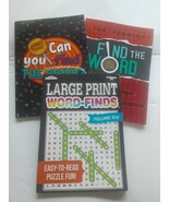 3 Puzzle Books Word Search Word Find Word Hunt Books New Jumbo Size Print - $327.89 MXN