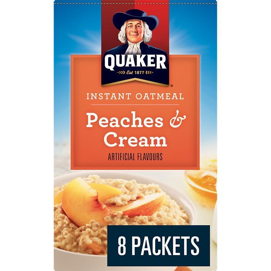 6 Boxes of Quaker Peaches & Cream Instant Oatmeal 264g Each -8 packets per Box - $37.74