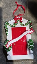 Christmas Door Red Ornament by PolarX New Easy To Customize - £9.34 GBP