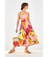 Farm Rio Mixed Chita Floral Print Tie Back Dress M NWT - $179.79 CAD
