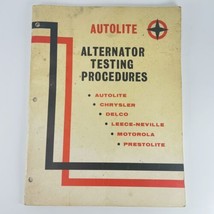 1964 FORD MOTOR CO Autolite Alternator Testing Procedures Manual 7525A - £8.55 GBP