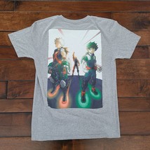 My Hero Academia Heroes Rising T-Shirt Big Graphic Heather Grey Size Med... - £7.85 GBP