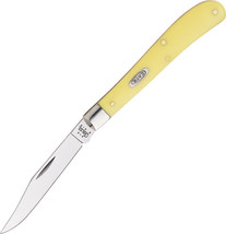 Case XX Slimline Trapper Yellow Folding Carbon Steel Pocket Knife 031 - $49.99