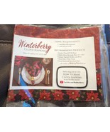 Shabby Chic Winterberry Vintage Cloth Napkin Kit 4 Napkins 17.5 x 17.5 - £14.87 GBP