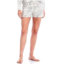 PJ Salvage Peachy Party Animal Print Shorts Lounge Pajama Leopard Ivory Gray S - £12.98 GBP