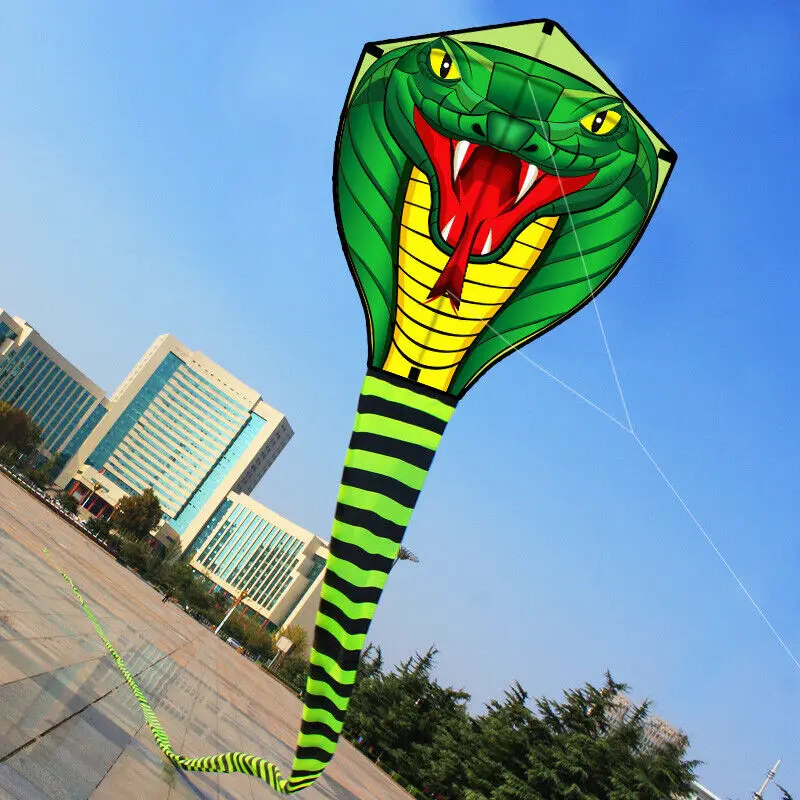 Strong Snake With Long Colorful Tail!Huge Beginner Snake Kites for Kids And - £10.79 GBP