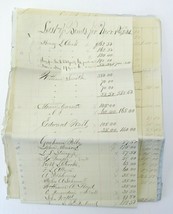 Antique 1850 - 1861 List of Bonds Handwritten Pen Lists Names 11 Pages - £10.99 GBP