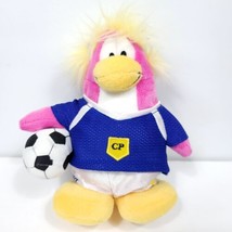 Disney Club Penguin Team Blue Soccer Player Collectible Plush 7&quot; Pink Girl - £15.81 GBP