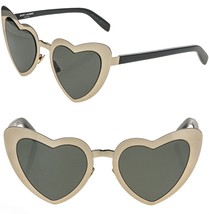 SAINT LAURENT LOULOU SL 196 SL196 Black Gold Metal Heart Runway Sunglass... - £321.22 GBP